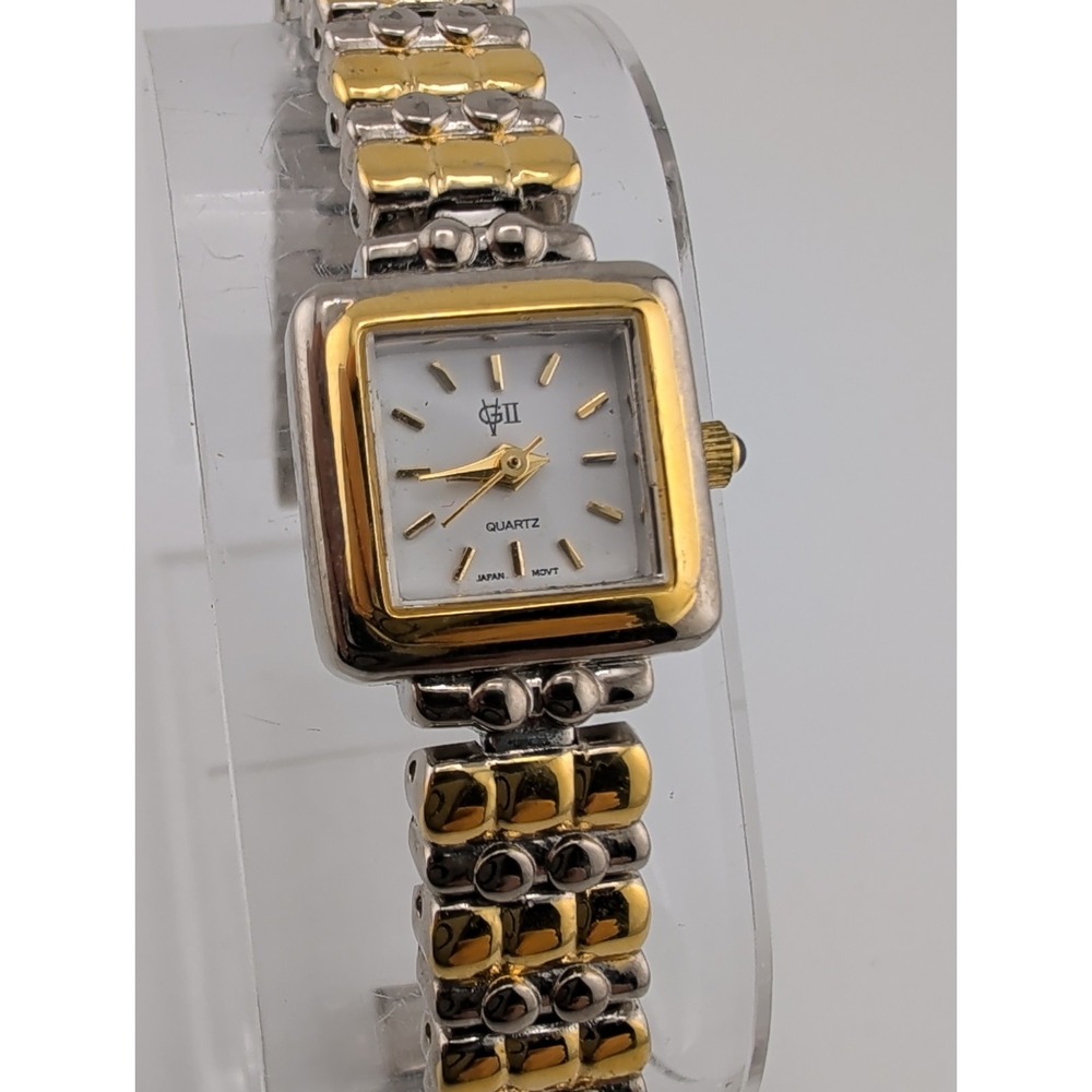 Gloria Vanderbilt II Women's Watch 17mm Case Two Tone 6.75" Band- New Battery